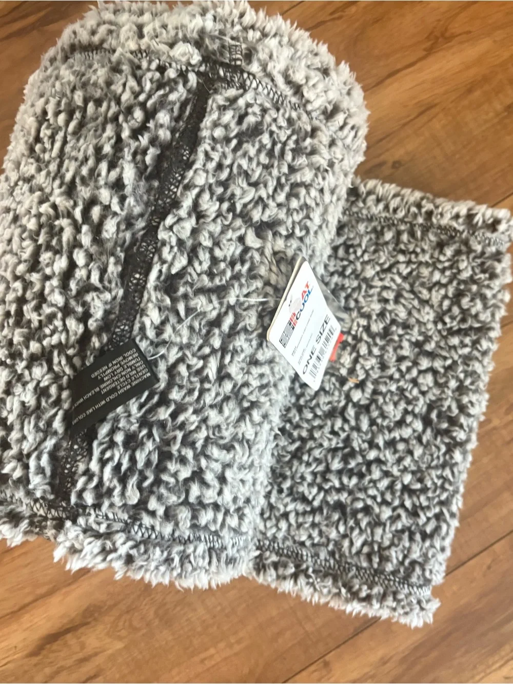 32 Degrees Plush Infinity Scarf in Gray
